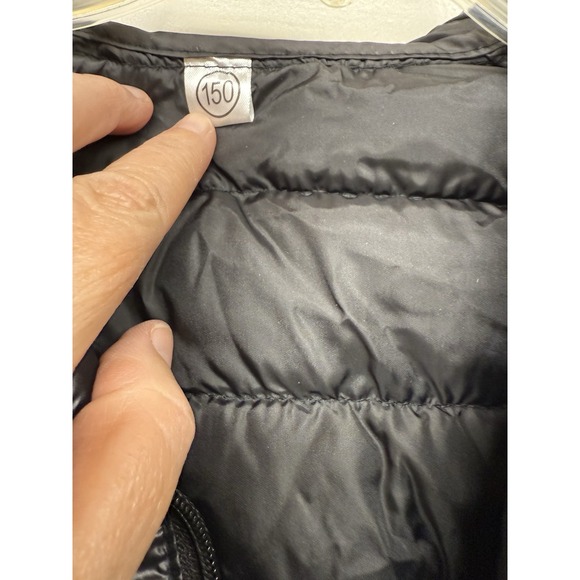 Kids Child Puffer Jacket Size 11-12 Large YL (150) Black Youth Full Zip Hooded - Picture 3 of 7